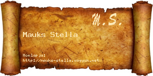 Mauks Stella névjegykártya